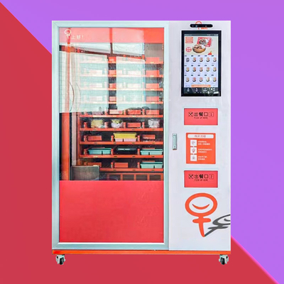 Kotak Makan Siang Kustom OEM / ODM Mesin Penjual Makanan Panas Dengan Sistem Lift